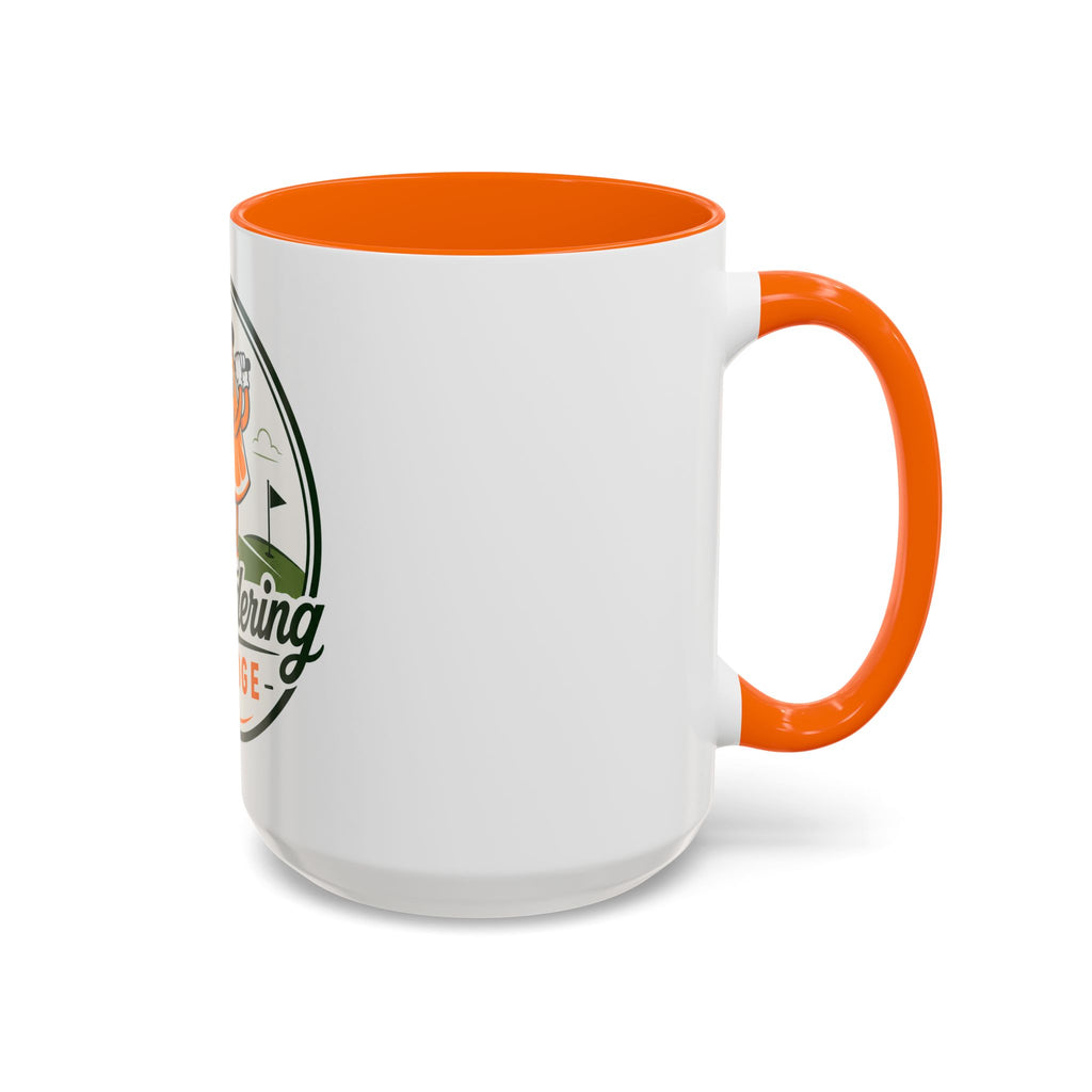 Golf Orange Logo Accent Coffee Mug – “The Wandering Wedge” 11/15oz