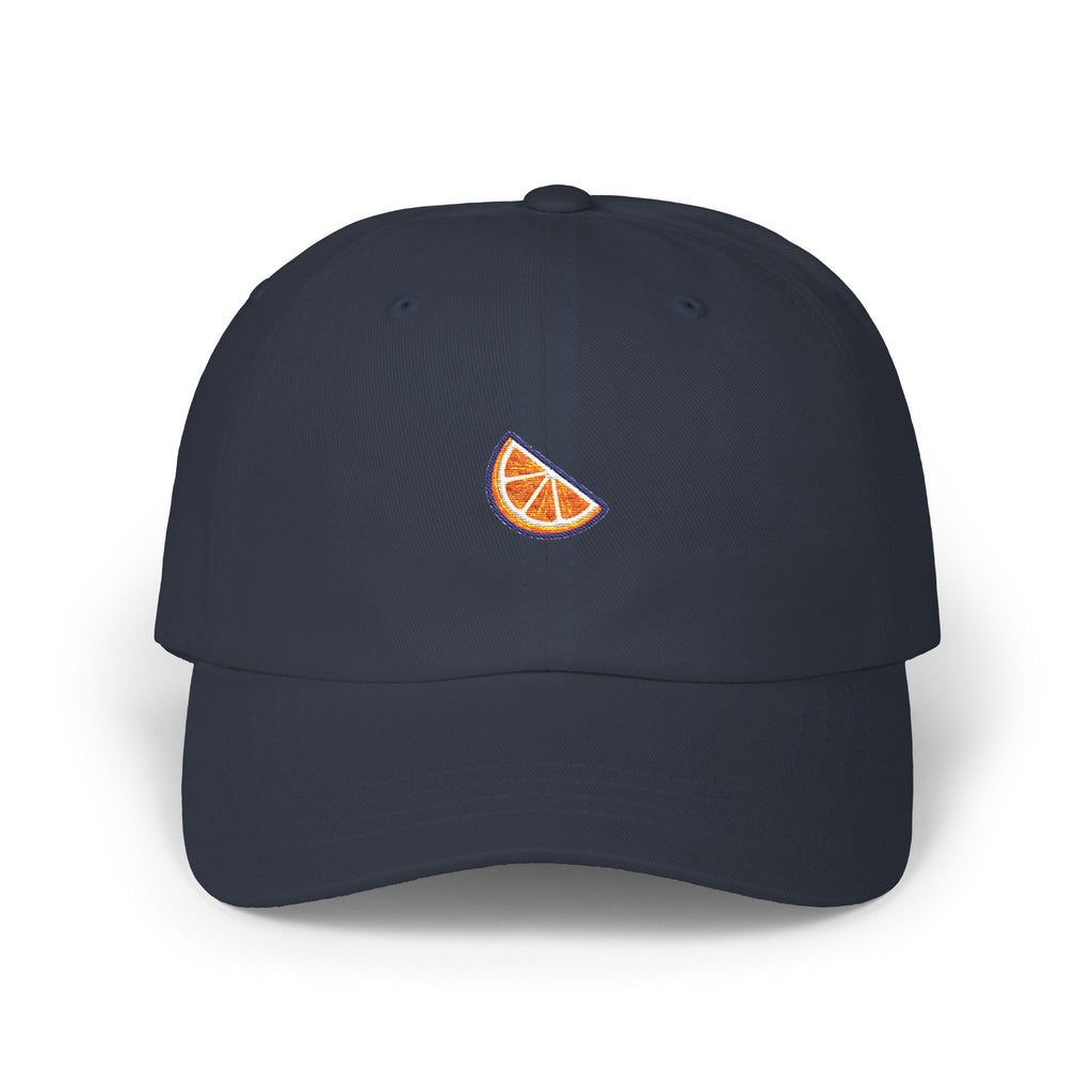 Embroidered Orange Slice Dad Cap — Minimal Fruit Baseball Hat