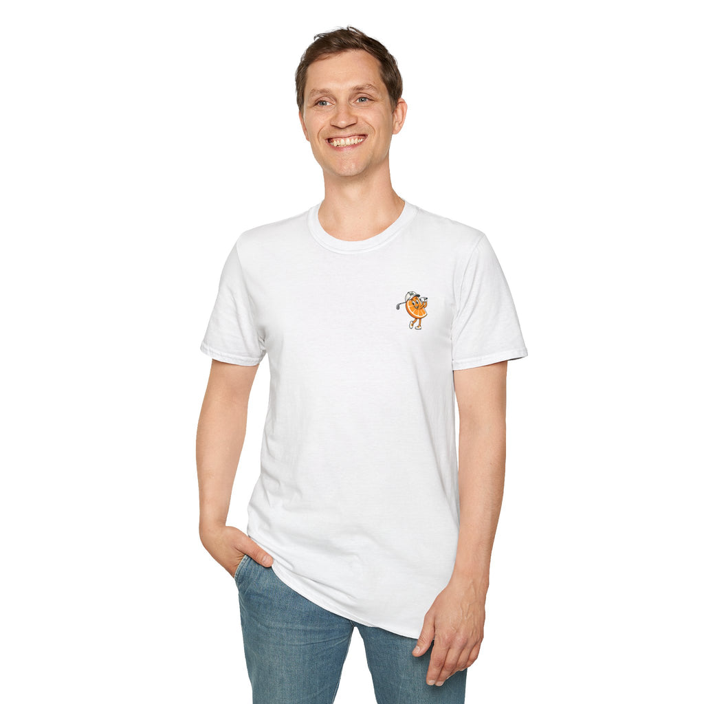 Golf T-Shirt — "The Wandering Wedge" Retro Golf Mascot Tee