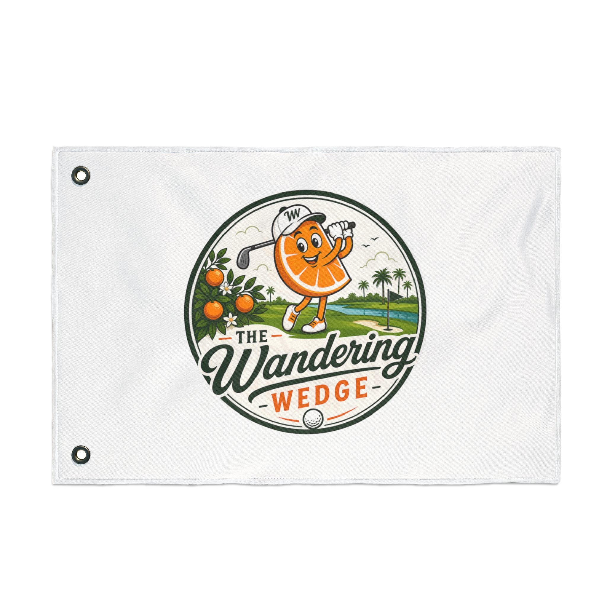 The Wandering Wedge Golf Flag — Double-Sided Outdoor Banner