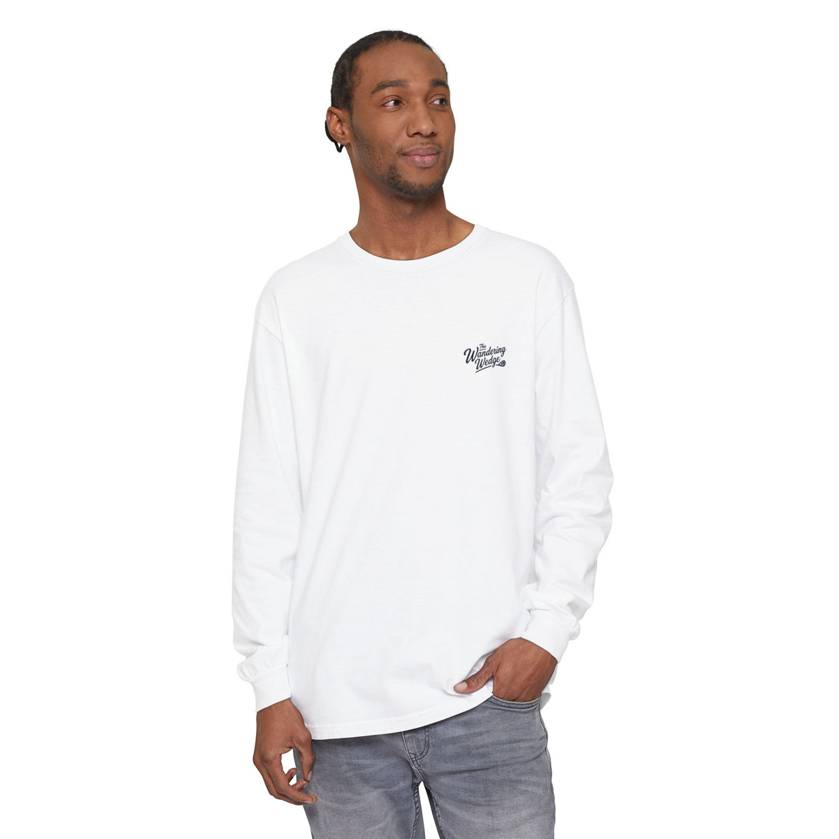 Long Sleeve T-Shirt — 'The Wandering Wedge' 155th Open Golf Trophy Graphic