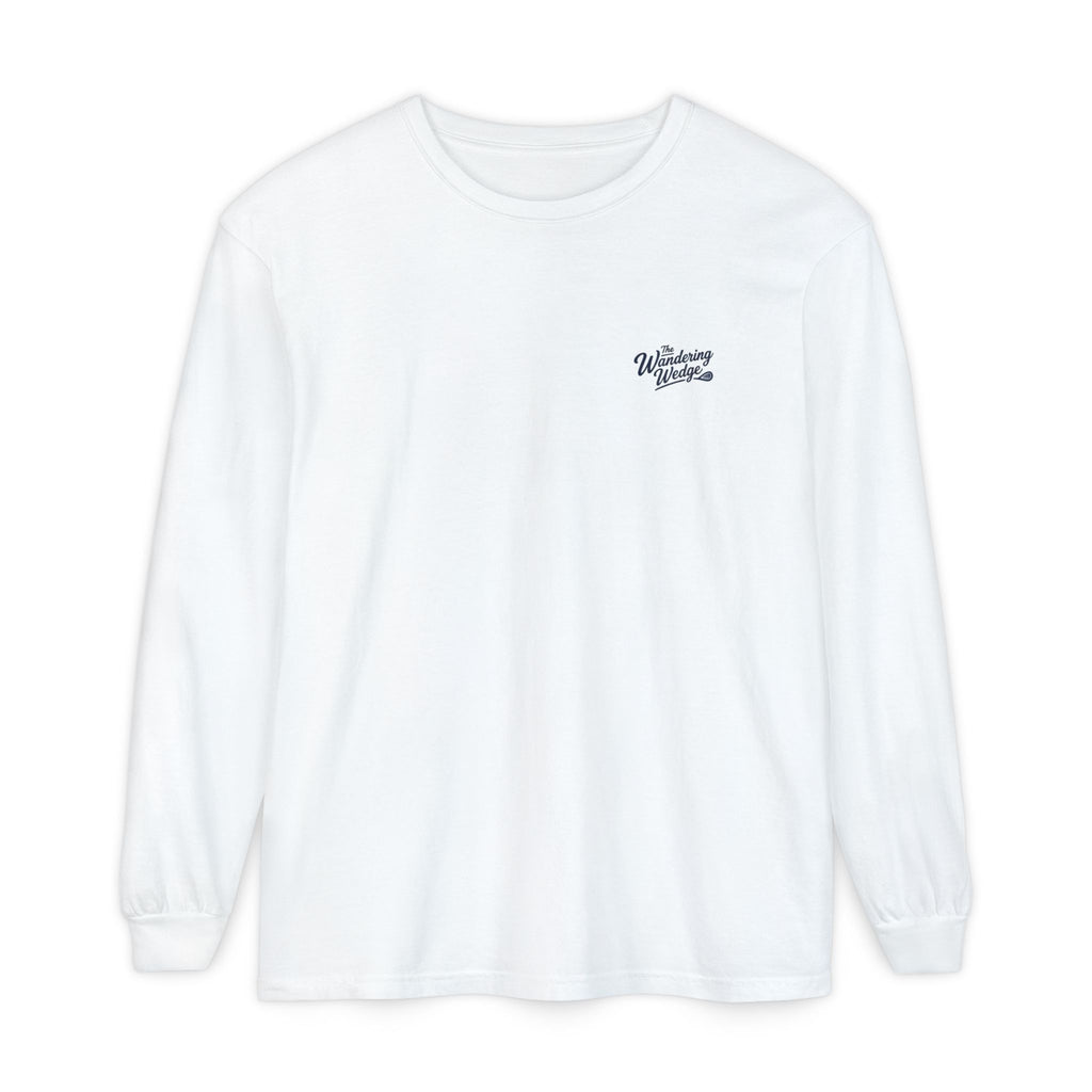 Long Sleeve T-Shirt — 'The Wandering Wedge' 155th Open Golf Trophy Graphic