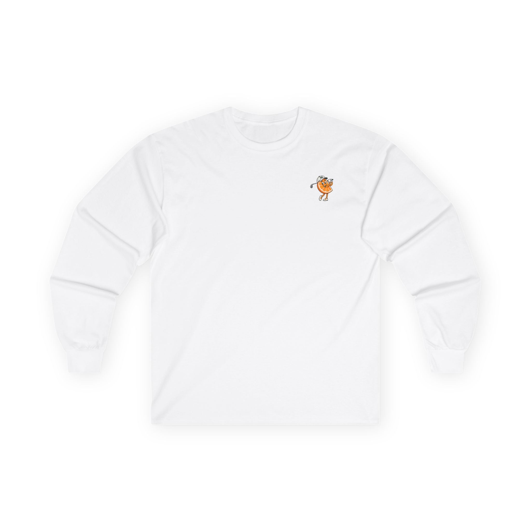 The "Scottish" Wandering Wedge Golf Long Sleeve Tee — Vintage Orange Mascot Back Print