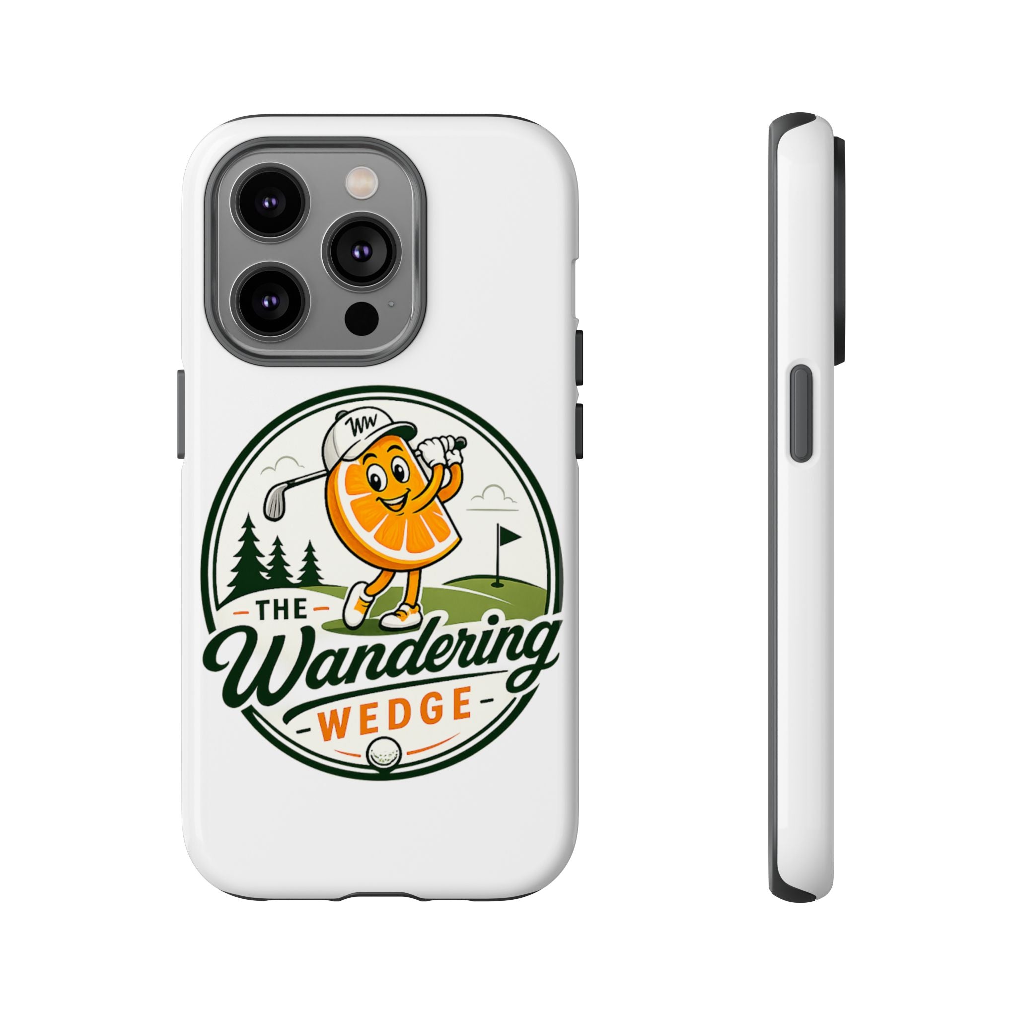 Phone Case — 'The Wandering Wedge' Golf Orange Mascot Protective Cover
