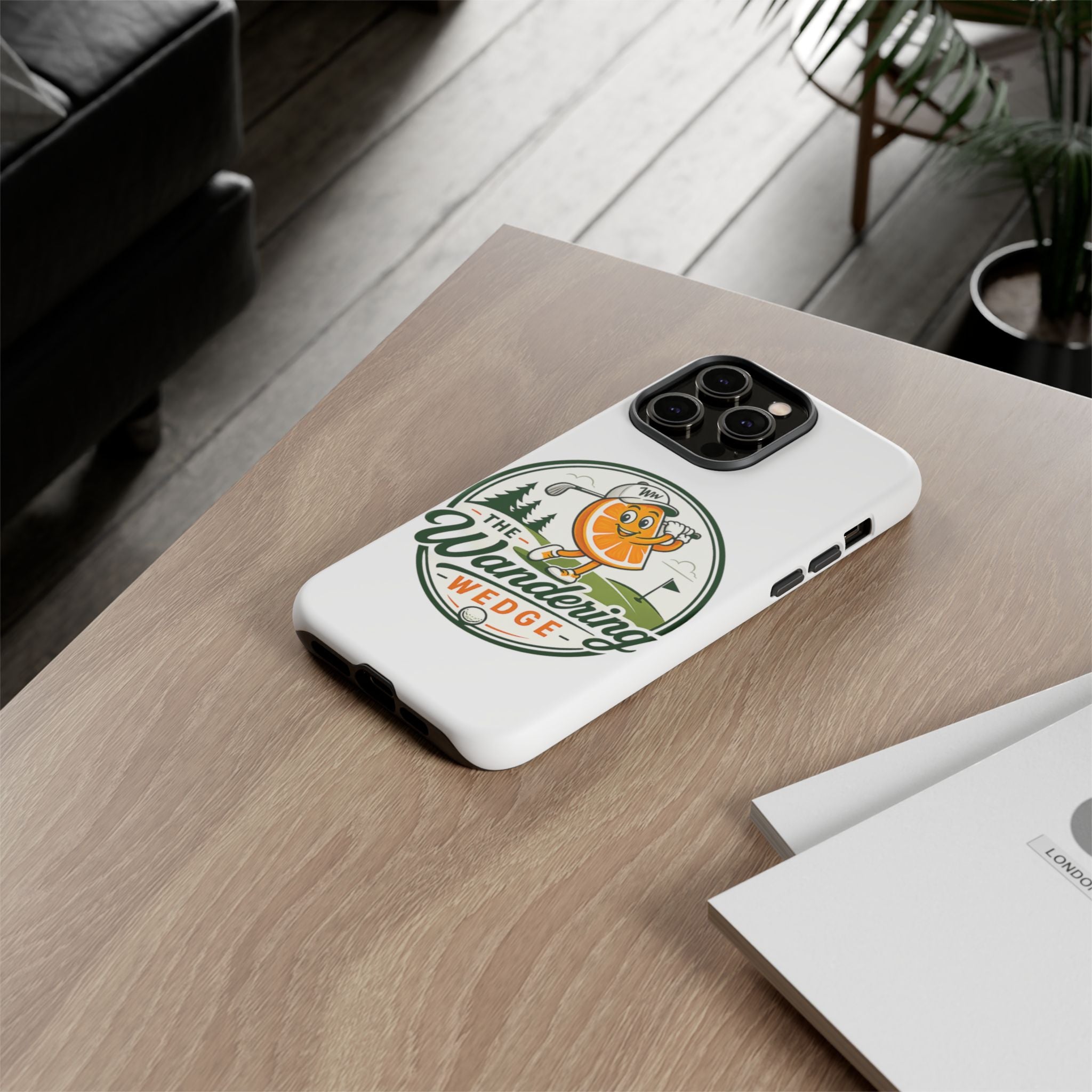 Phone Case — 'The Wandering Wedge' Golf Orange Mascot Protective Cover