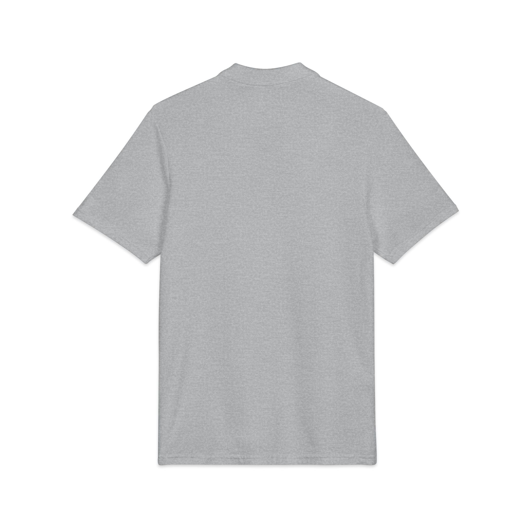 Embroidered Tiger Crest Polo — Classic White Pique Shirt